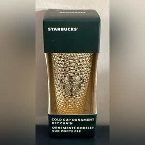 Starbucks Metallic Gold Cup Key Chain